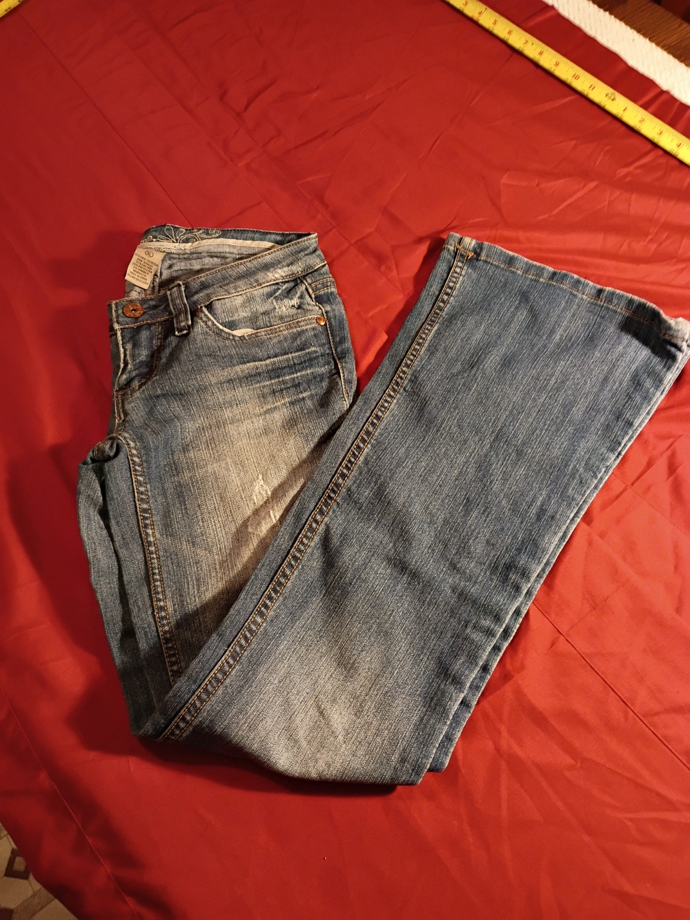 refuge Women's Light Blue Straight Leg Jeans